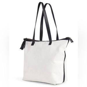 Walter Baker Carly Elegant White and Black weekender bag Tote Bag